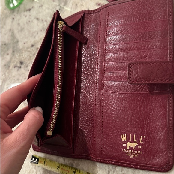 Will Leather Goods Burgundy leather wallet - Picture 4 of 6